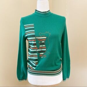 Crocodile International Beaded Crocodile Sweater